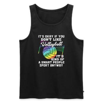 Volleyball Is Kind Of Smart People Sport Anyway - Men's Premium Organic Tank Top - black - Front - AI Model Male 178 light (178cm)