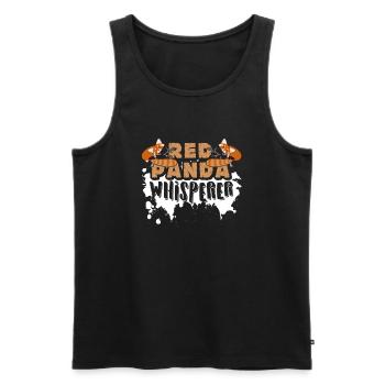Red Panda Whisperer - Men's Premium Organic Tank Top - black - Front - Michal (187cm)