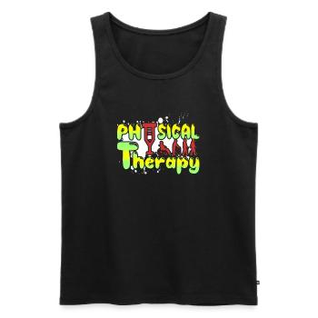 Physical Therapist Funny Physical Therapy - Men's Premium Organic Tank Top - black - Front - Michal (187cm)