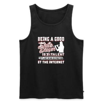 Being A Good Flute Player - Men's Premium Organic Tank Top - black - Front - Michal (187cm)