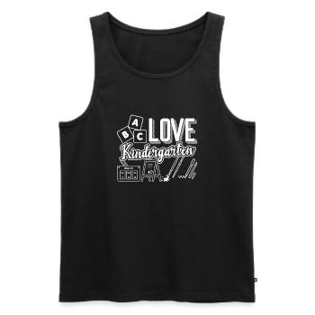 Kindergarten Teacher Kindergarten Teacher Love - Men's Premium Organic Tank Top - black - Front - Michal (187cm)