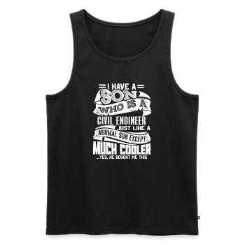 Civil Engineer My Son Is A Civil Engineer - Men's Premium Organic Tank Top - black - Front - Michal (187cm)