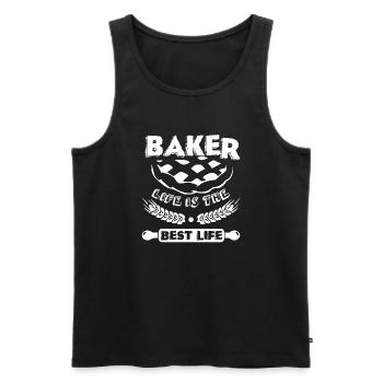 Baker Life Is The Best Life - Men's Premium Organic Tank Top - black - Front - Michal (187cm)