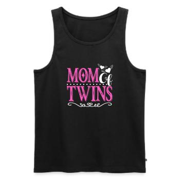 Mother's Day Mom Of Twins - Men's Premium Organic Tank Top - black - Front - Michal (187cm)