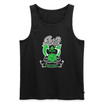Earth Day Every Day - Men's Premium Organic Tank Top - black - Front - Michal (187cm)