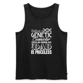 Genetic Counselor Genetic Counselor Dad - Men's Premium Organic Tank Top - black - Front - AI Model Male 178 light (178cm)