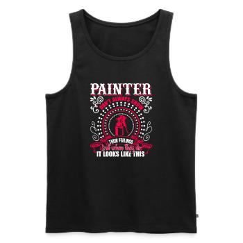 Painter Awesome Painter - Men's Premium Organic Tank Top - black - Front - Michal (187cm)