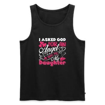 Mother's Day God Sent Me My Daughter - Men's Premium Organic Tank Top - black - Front - Michal (187cm)