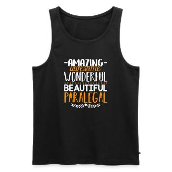 Paralegal Amazing Paralegal - Men's Premium Organic Tank Top - black - Front - Michal (187cm)