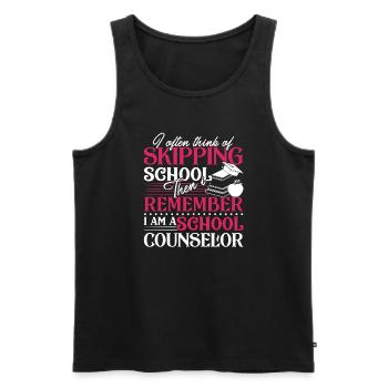 School Counselor I am A School Counselor - Men's Premium Organic Tank Top - black - Front - Michal (187cm)