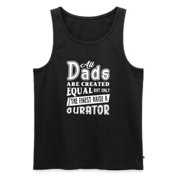 Curator Curator Dad - Men's Premium Organic Tank Top - black - Front - Michal (187cm)