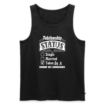 Commander Commander Relationship Status - Men's Premium Organic Tank Top - black - Front - AI Model Male 178 light (178cm)