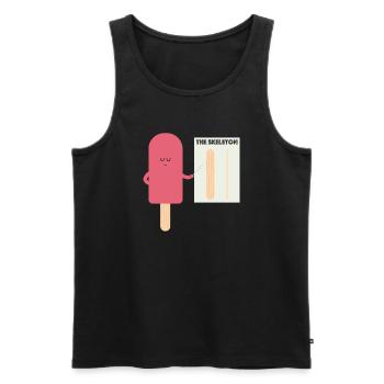 Skelett Eis | lustige Bilder, lustige Sprüche - Männer Premium Bio Tank Top - Schwarz - Vorne - AI Model Male 178 light (178cm)