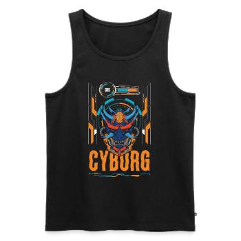 Zukunft Roboter Maschine Futuristisch - Männer Premium Bio Tank Top - Schwarz - Vorne - AI Model Male 178 light (178cm)