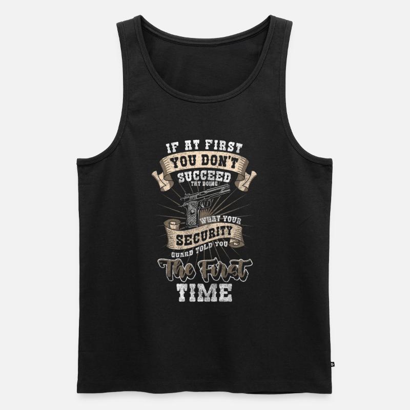 Security Schutz Zyniker - Männer Premium Bio Tank Top - Schwarz