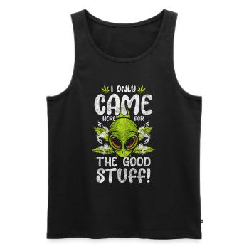 UFO Universe Stars Planet - Men's Premium Organic Tank Top - black - Front - Michal (187cm)