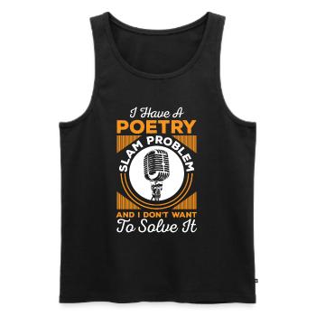 Poesie Schreiben Literatur Buch - Männer Premium Bio Tank Top - Schwarz - Vorne - AI Model Male 178 light (178cm)