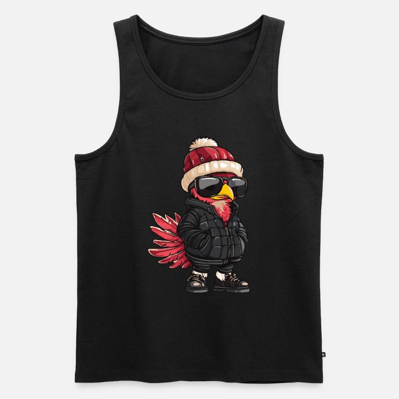 Truthahn Cool Comic - Männer Premium Bio Tank Top - Schwarz