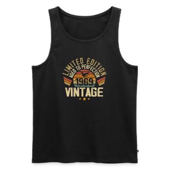 Jahrgang 1969 Retro 1969 Geburtstagsgeschenk - Männer Premium Bio Tank Top - Schwarz - Vorne - Michal (187cm)