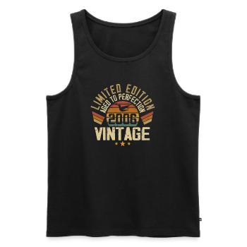 Vintage 2006 Retro 2006 Birthday Gift - Men's Premium Organic Tank Top - black - Front - AI Model Male 178 light (178cm)