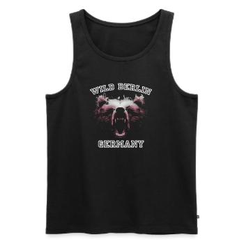 Wild Berlin - Männer Premium Bio Tank Top - Schwarz - Vorne - Michal (187cm)