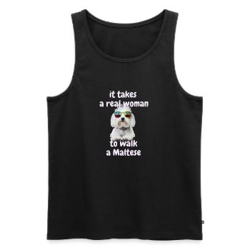 Lovers Dogs, Funny dogs art, dogs lover - Männer Premium Bio Tank Top - Schwarz - Vorne - Michal (187cm)