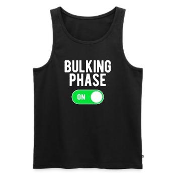 Phase de gonflement ON Gym Entraînement de musculation de poids - Débardeur bio Premium Homme - noir - Devant - Michal (187cm)