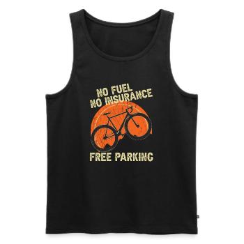 Bike - free parking - Men's Premium Organic Tank Top - black - Front - Michal (187cm)