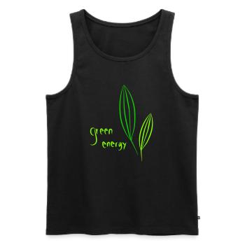 green energy - Männer Premium Bio Tank Top - Schwarz - Vorne - AI Model Male 178 light (178cm)