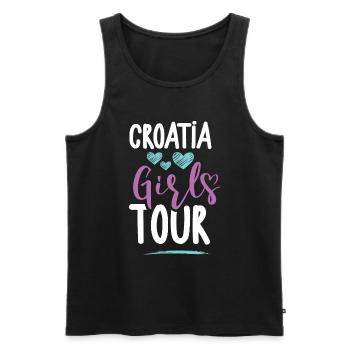 Tournée des filles en Croatie - Débardeur bio Premium Homme - noir - Devant - Michal (187cm)