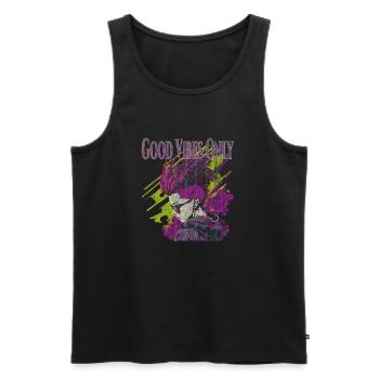 Good Vibes Only - Men's Premium Organic Tank Top - black - Front - AI Model Male 178 light (178cm)