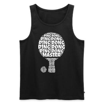 Tischtennisschläger Ping Pong Master Ball - Men's Premium Organic Tank Top - black - Front - AI Model Male 178 light (178cm)
