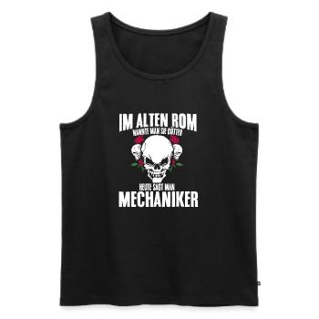 Mechaniker - Männer Premium Bio Tank Top - Schwarz - Vorne - Michal (187cm)