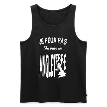 Je peux pas je vais en Angleterre - Débardeur bio Premium Homme - noir - Devant - Michal (187cm)