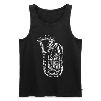 Tuba - Men's Premium Organic Tank Top - black - Front - AI Model Male 178 light (178cm)