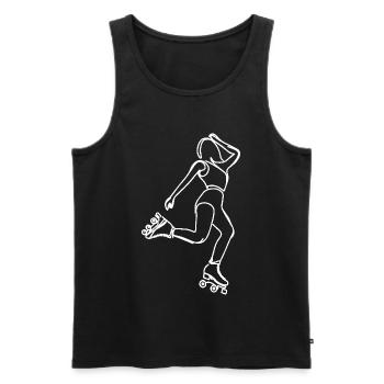 Roller Skater Drawing - Men's Premium Organic Tank Top - black - Front - AI Model Male 178 light (178cm)