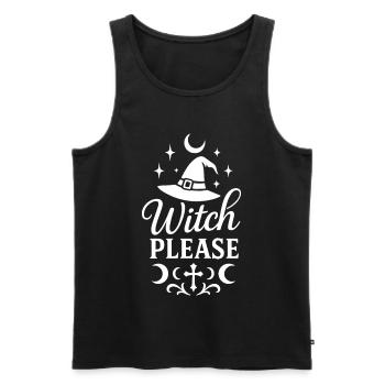 Witch Please Halloween Costume Funny Saying - Men's Premium Organic Tank Top - black - Front - Michal (187cm)