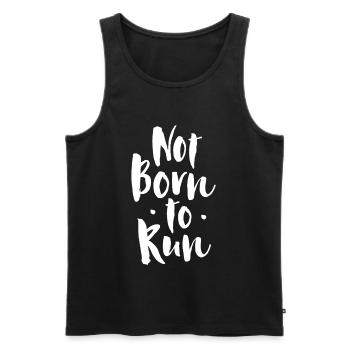 Not born to run - Men's Premium Organic Tank Top - black - Front - Michal (187cm)