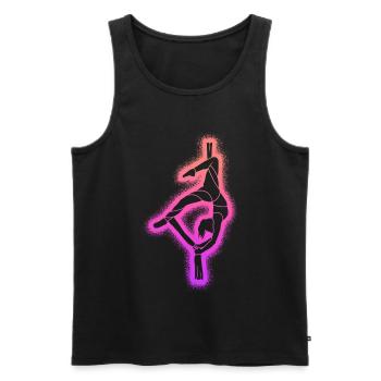 Vertikaltuch Luftakrobatik Mädchen Aerial Silk - Männer Premium Bio Tank Top - Schwarz - Vorne - AI Model Male 178 light (178cm)