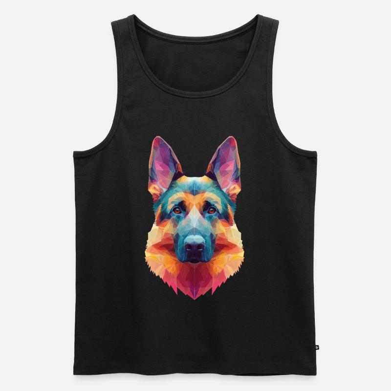 Schäferhund - Männer Premium Bio Tank Top - Schwarz