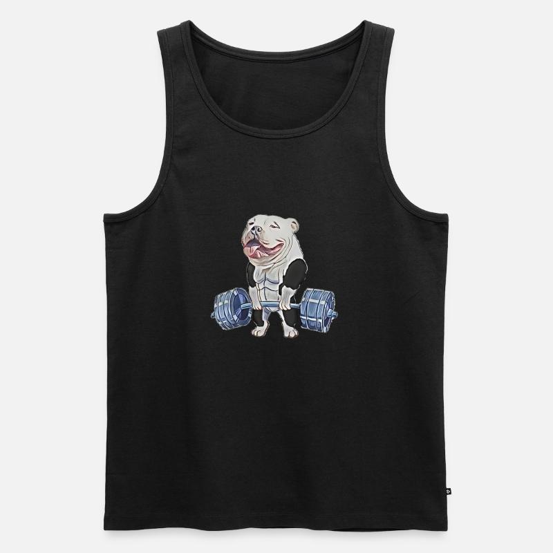 Muscle Bully - Männer Premium Bio Tank Top - Schwarz