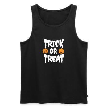 Trick or Treat Halloween Süßes oder Saures - Men's Premium Organic Tank Top - black - Front - AI Model Male 178 light (178cm)