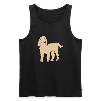Pudel - Männer Premium Bio Tank Top - Schwarz - Vorne - Michal (187cm)