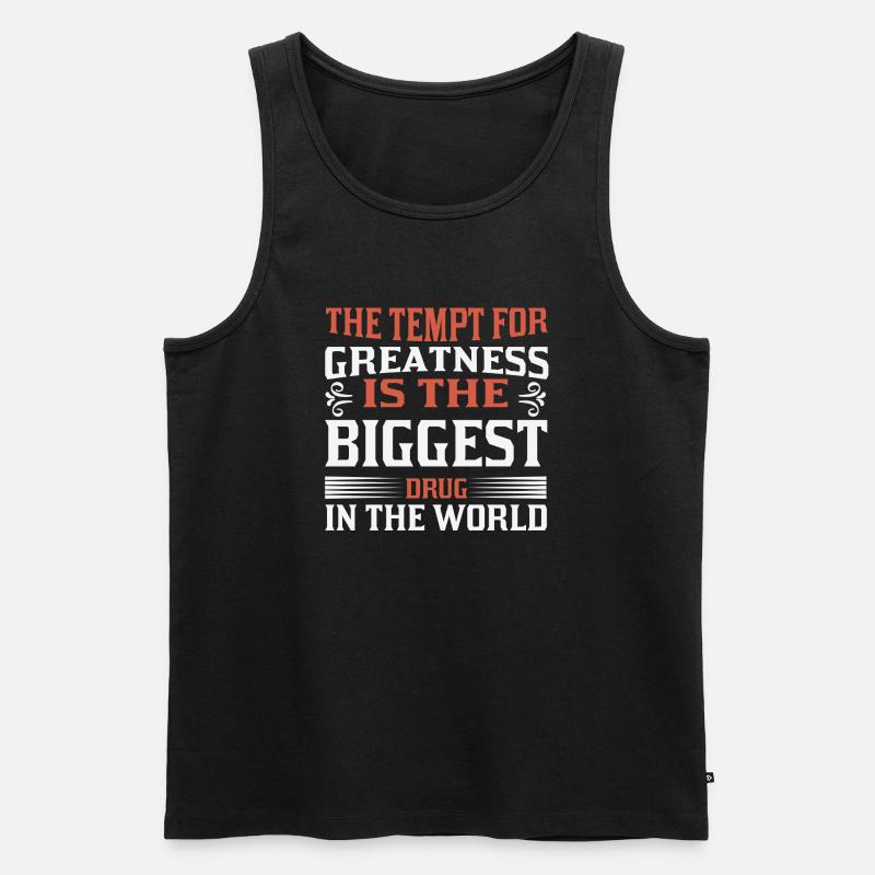 Tempt for greatness - Männer Premium Bio Tank Top - Schwarz