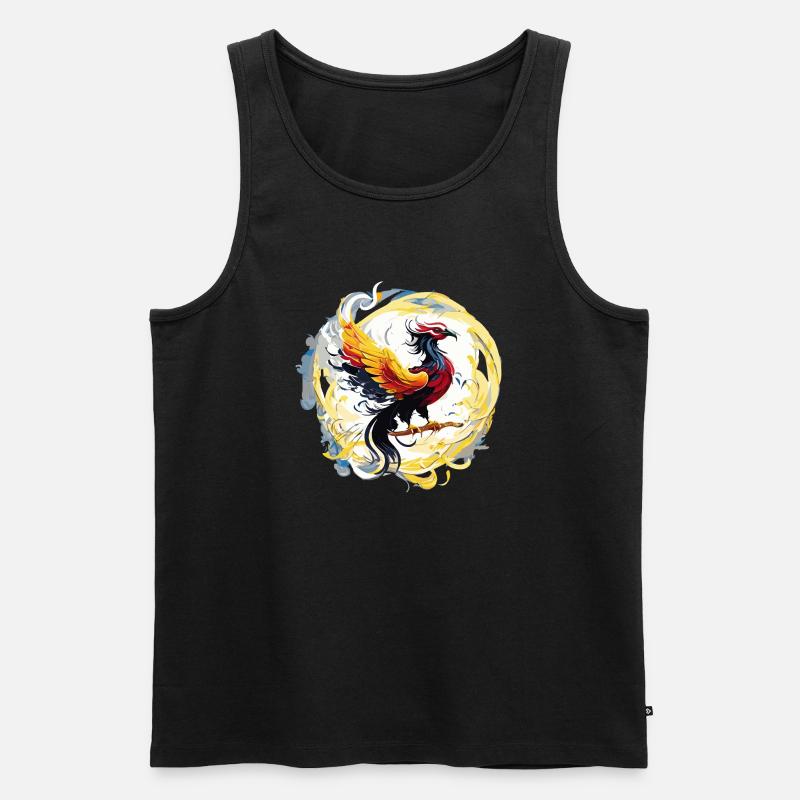 Flammender Phönix (Sammlung von Kunstwerken) - Männer Premium Bio Tank Top - Schwarz
