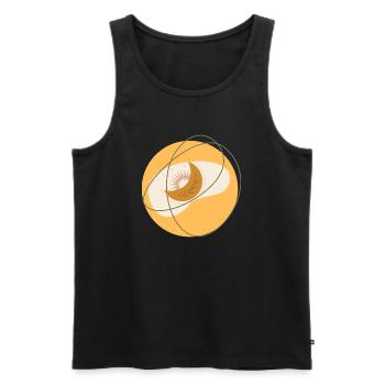 Boho Mond - Männer Premium Bio Tank Top - Schwarz - Vorne - AI Model Male 178 light (178cm)
