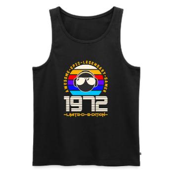 1972 - Männer Premium Bio Tank Top - Schwarz - Vorne - Michal (187cm)