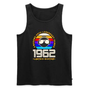 1962 - Männer Premium Bio Tank Top - Schwarz - Vorne - Michal (187cm)