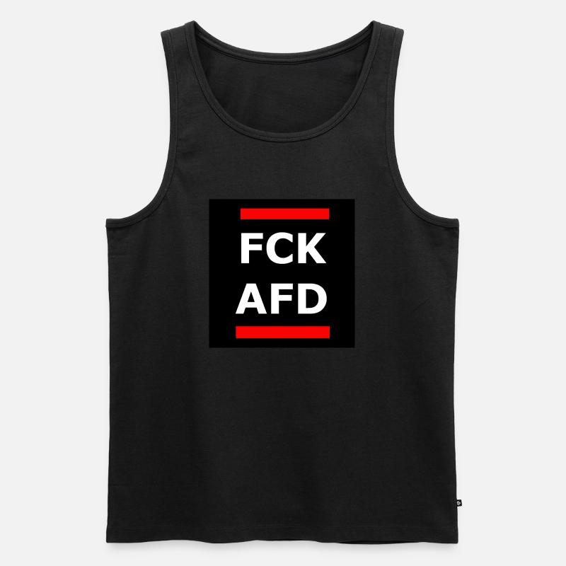 FCK AFD - Männer Premium Bio Tank Top - Schwarz