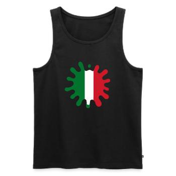 Blobs de drapeau italien - Débardeur bio Premium Homme - noir - Devant - Michal (187cm)
